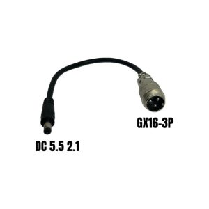 Adaptateur GX16-3P male vers DC 5.5 2,1mm femelle pour trottinette électrique