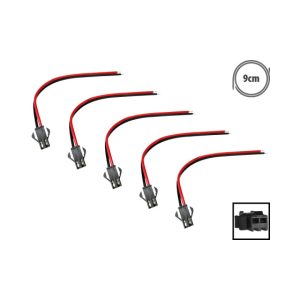 Câble prise JST 2 pin femelle x5pcs pour trottinette électrique