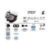 Casque JET FRV blanc brillant (taille XS à XXL) pour trottinette électrique