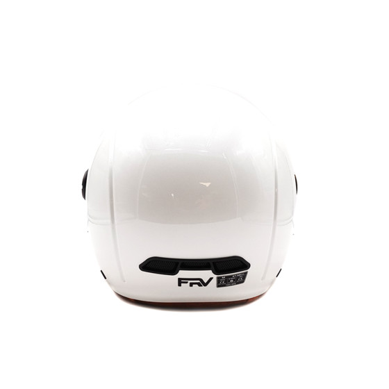 Casque JET FRV blanc brillant (taille XS à XXL) pour trottinette électrique