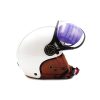 Casque JET FRV blanc brillant (taille XS à XXL) pour trottinette électrique