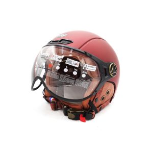 Casque JET FRV bordeaux mat (taille XS à XXL) pour trottinette électrique