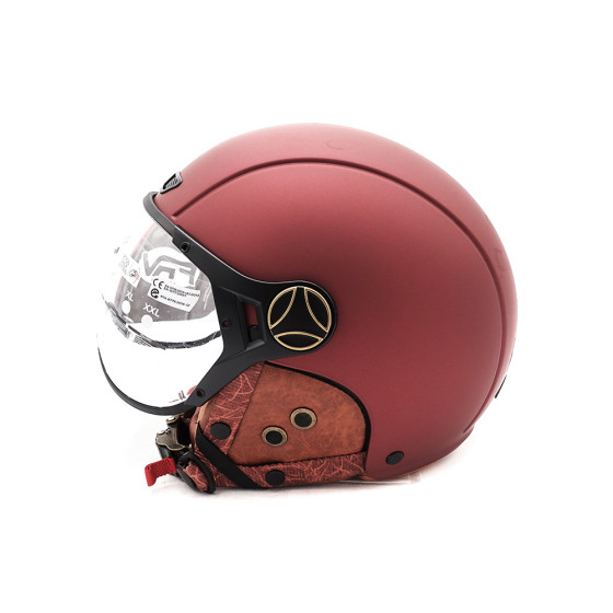 Casque JET FRV bordeaux mat (taille XS à XXL) pour trottinette électrique
