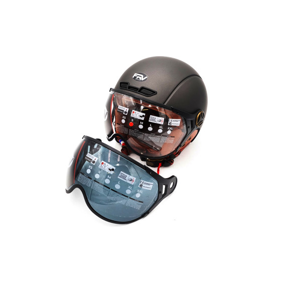 Casque JET FRV Gris graphite Mat (taille XS à XXL) pour trottinette électrique