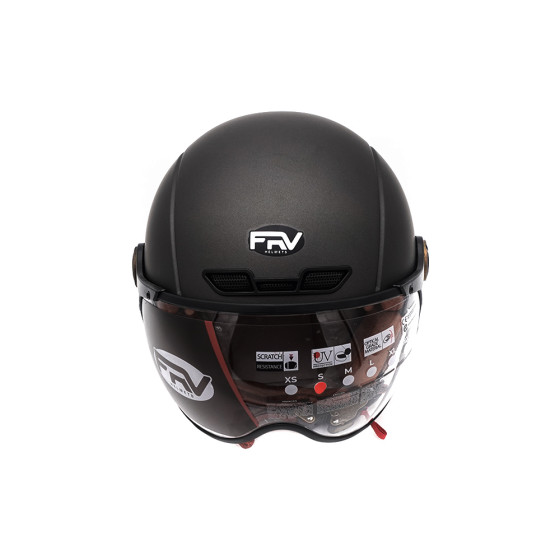 Casque JET FRV Gris graphite Mat (taille XS à XXL) pour trottinette électrique