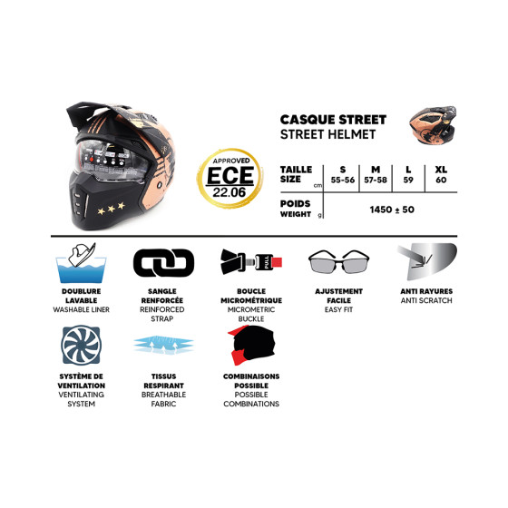 Casque street FRV Maverick (taille S à XL) pour trottinette électrique