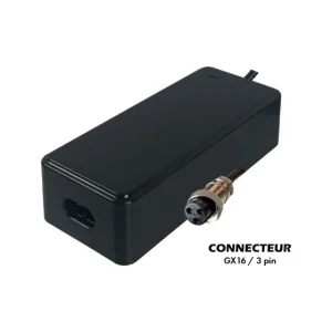 Chargeur 24V ➡️ 29.4V / 2A (connecteur GX16-3p) pour trottinette électrique