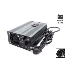 Chargeur rapide 60V ➡️ 67V 1-10A GX16-3P pour trottinette électrique