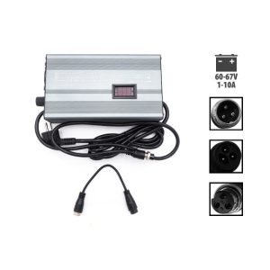 Pack Chargeur rapide 60V ➡️ 67V 1-10A + AdaptateurLP-16 pour trottinette électrique