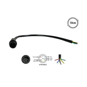 Connecteur étanche 6 pins male pour trottinette électrique