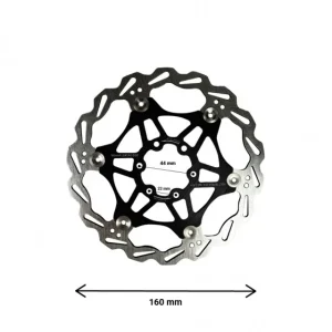 Disque de frein flottant 160mm entraxe 44mm (2 couleurs) pour trottinette électrique