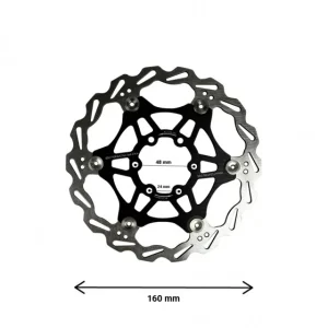 Disque de frein flottant 160mm entraxe 48mm (2 couleurs) pour trottinette électrique