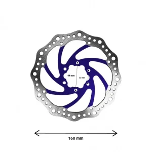 Disque de frein R6 160mm entraxe 44m (3 couleurs) pour trottinette électrique