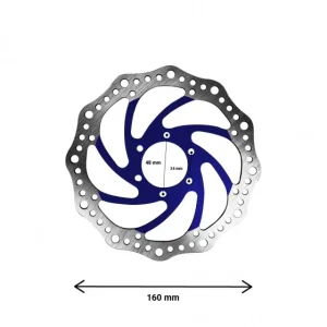 Disque de frein R6 160mm entraxe 48mm (3 couleurs) pour trottinette électrique