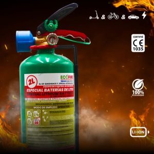 Extincteur batteries Lithium 2Kg pour trottinette électrique