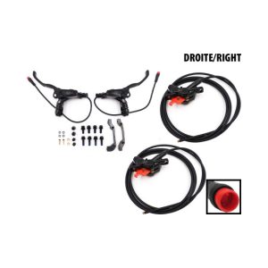 Kit Freins Hydrauliques 4 Pistons Connecteur Etanche (2 Etriers Droit) pour trottinette électrique