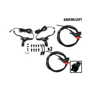 Kit freins hydrauliques 4 pistons FRV connecteur SM (2 etriers AV droite / AR gauche) pour trottinette électrique
