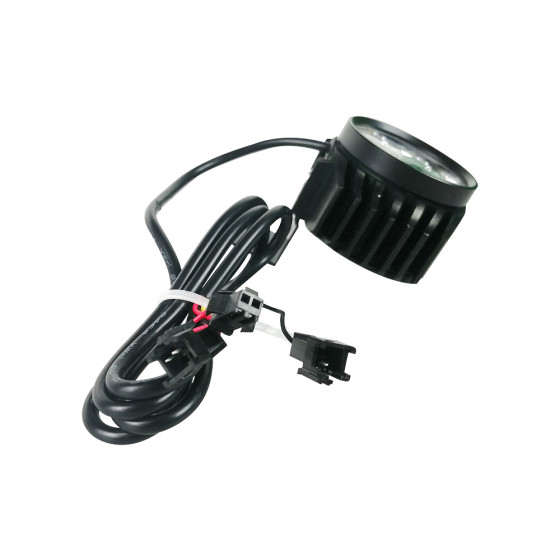 Lampe LED et klaxon avant noir pour trottinette électrique