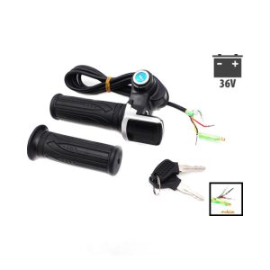 Poignées d’accélérateur draisienne à clef avec écran LED 36V pour trottinette électrique