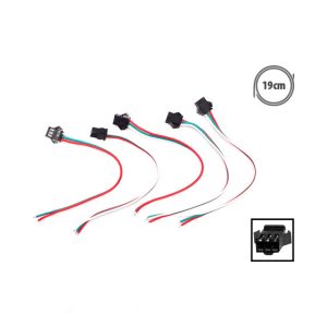 Prise JST 3 pin avec câble femelle x5 pour trottinette électrique