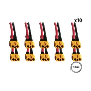 Prises XT60 Femelle avec Cable 10cm X10 pcs pour trottinette électrique