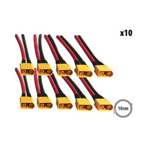 Prises XT60 male cable 10cm x10 pcs pour trottinette électrique